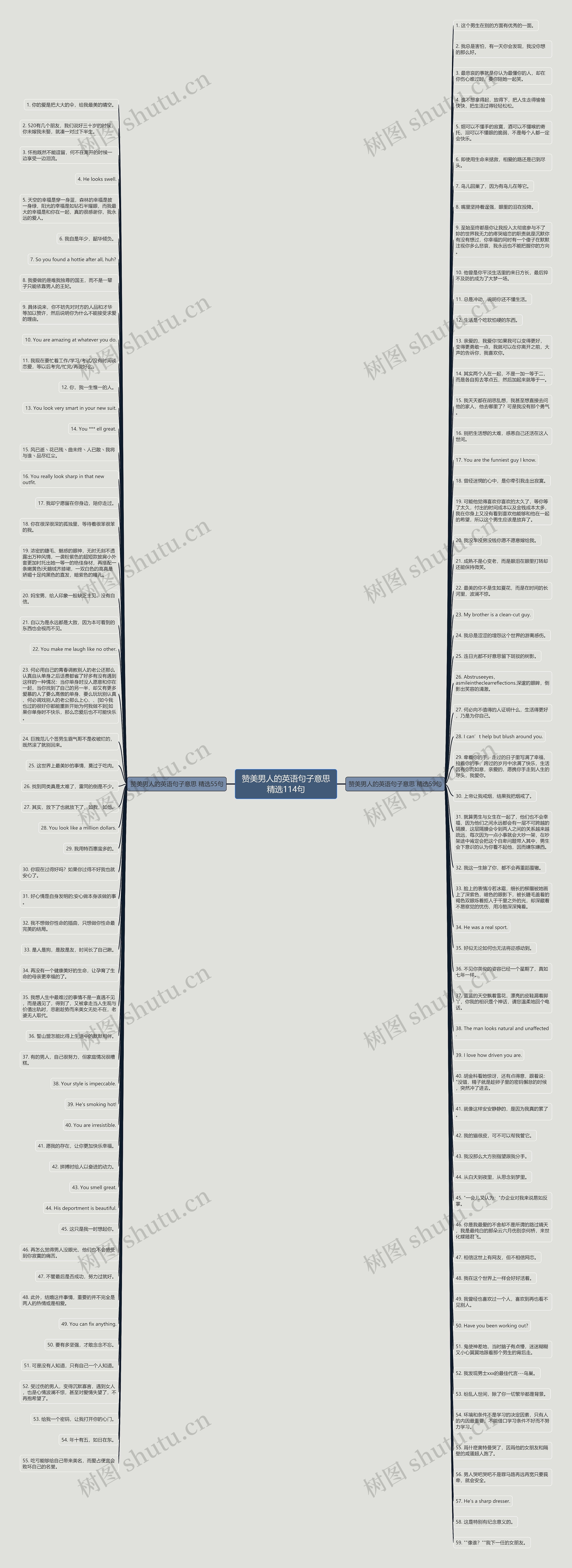 赞美男人的英语句子意思精选114句思维导图