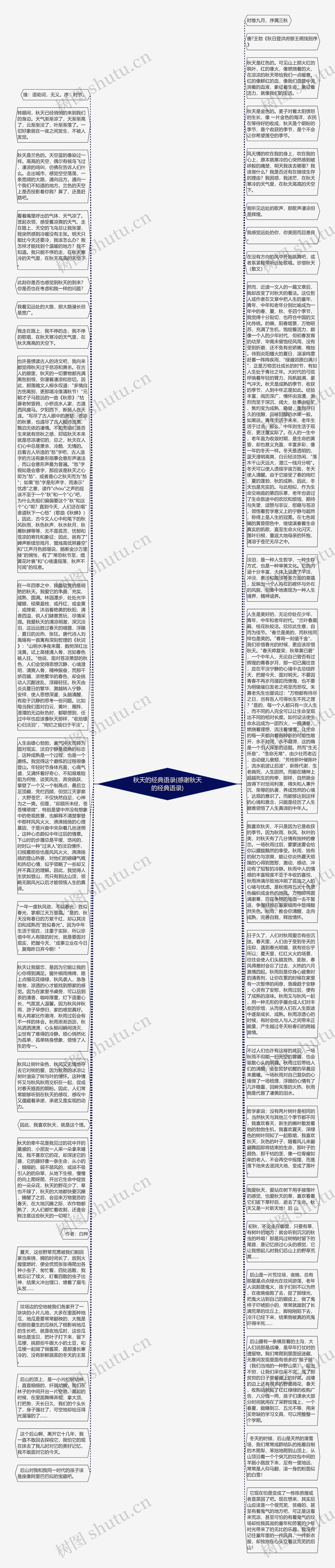 秋天的经典语录(感谢秋天的经典语录)思维导图