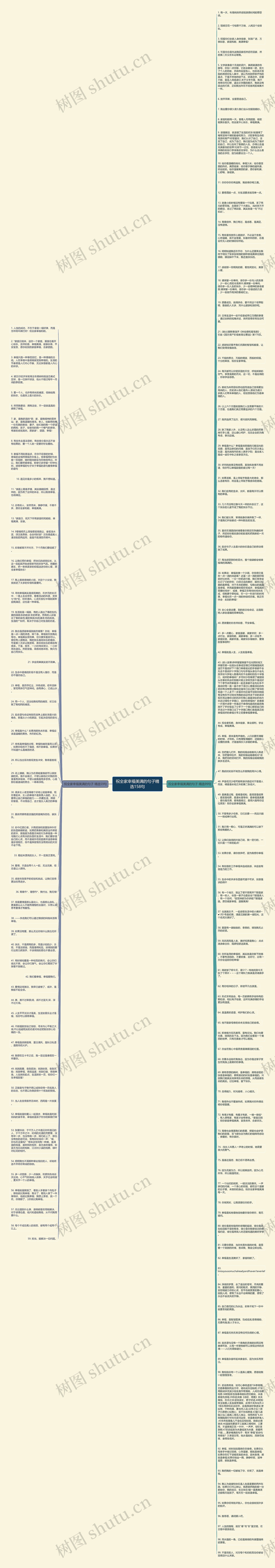 祝全家幸福美满的句子精选158句思维导图
