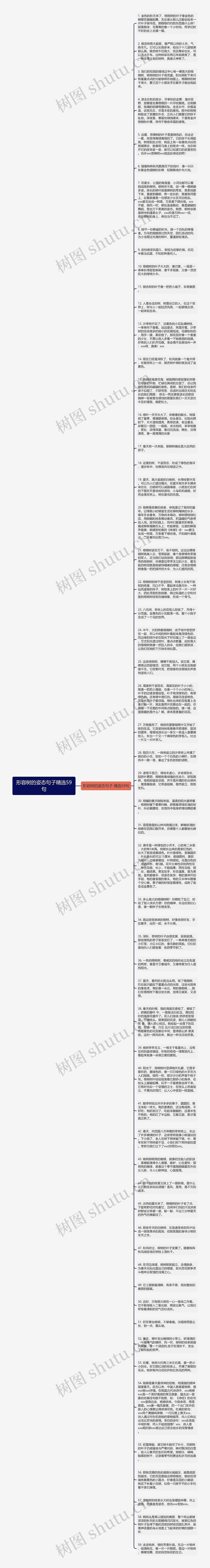 形容树的姿态句子精选59句思维导图