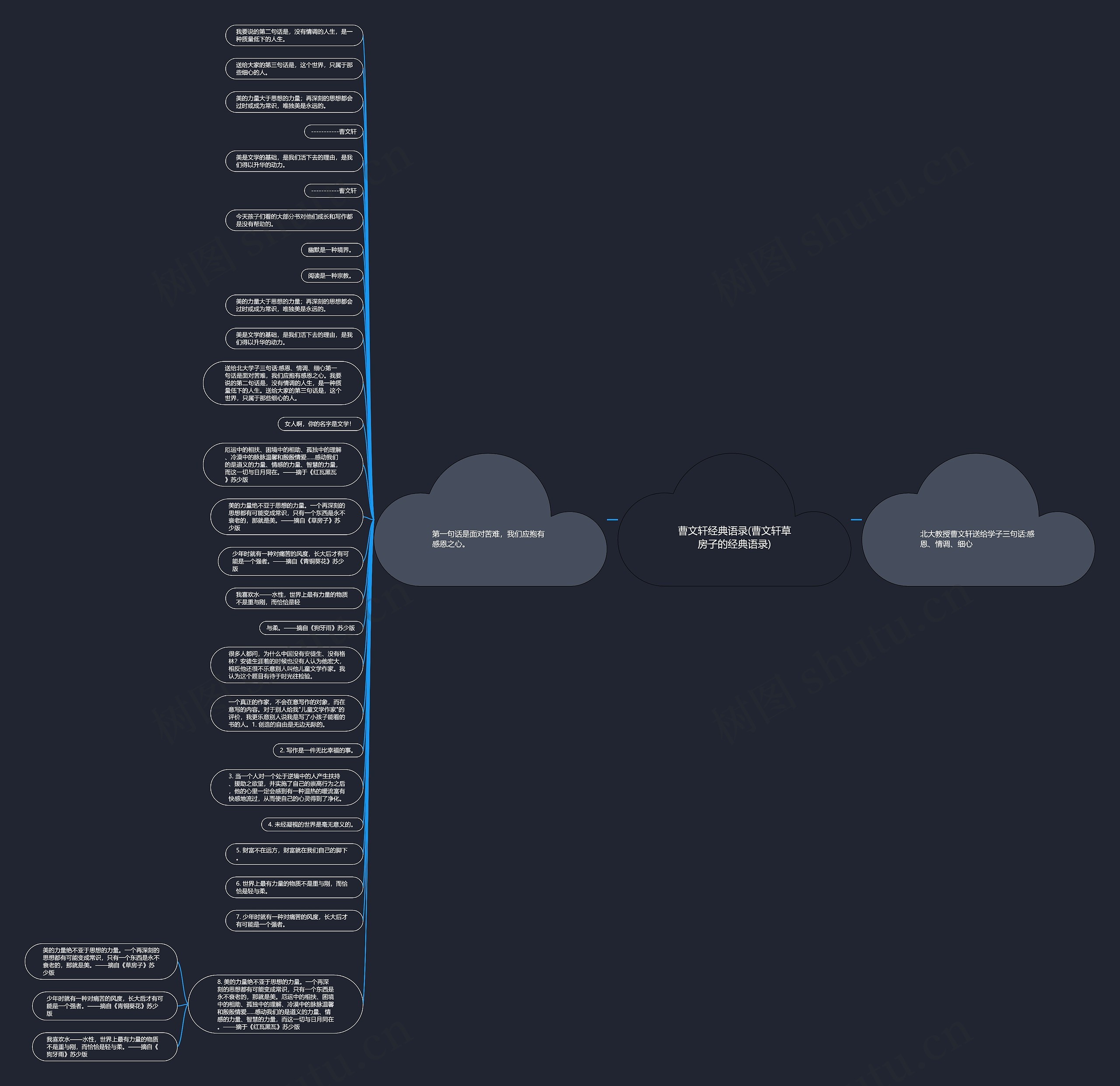 曹文轩经典语录(曹文轩草房子的经典语录)思维导图