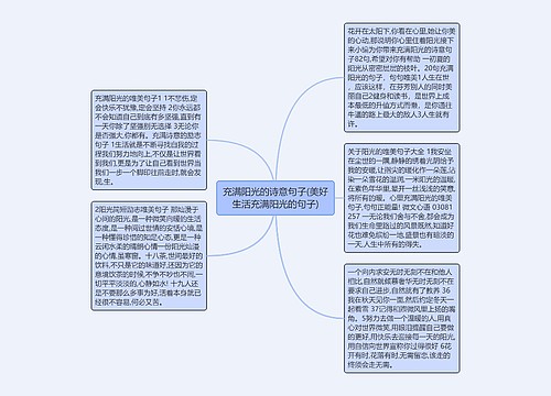 充满阳光的诗意句子(美好生活充满阳光的句子)