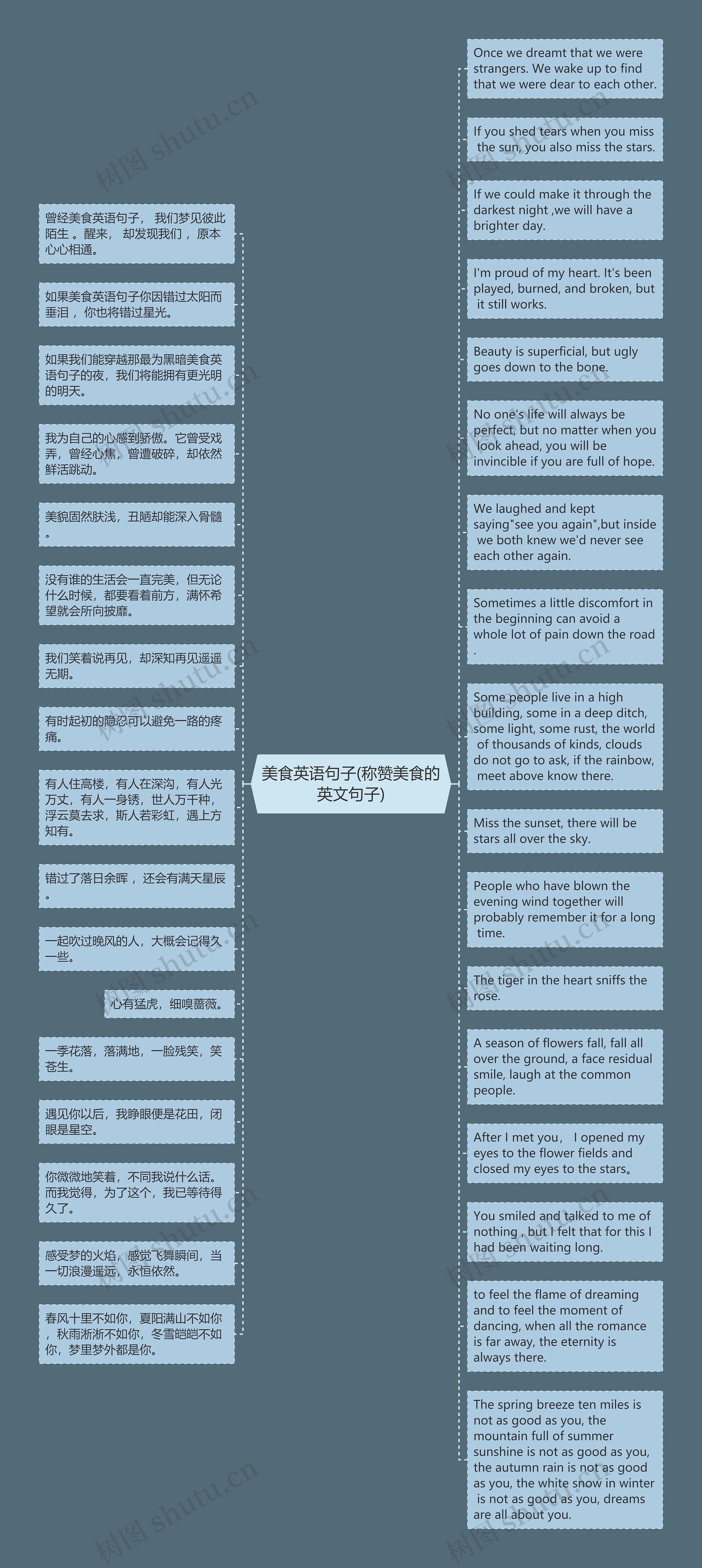 美食英语句子(称赞美食的英文句子)思维导图