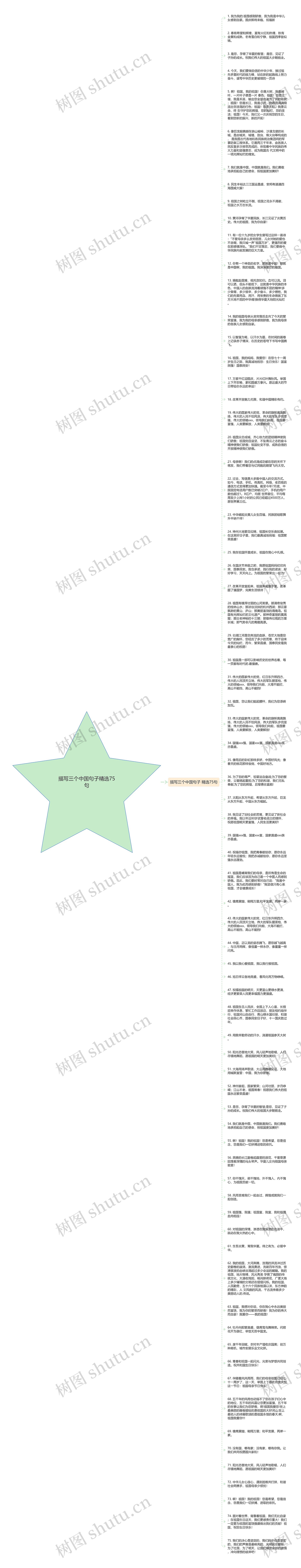 描写三个中国句子精选75句思维导图