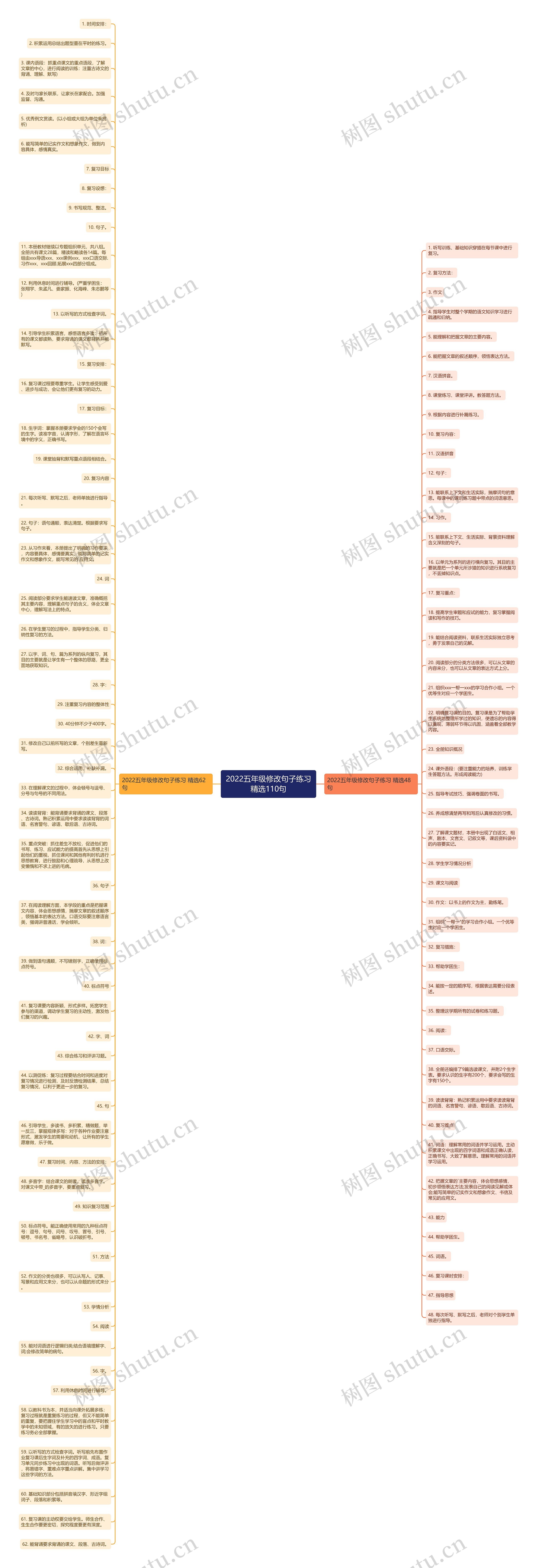 2022五年级修改句子练习精选110句