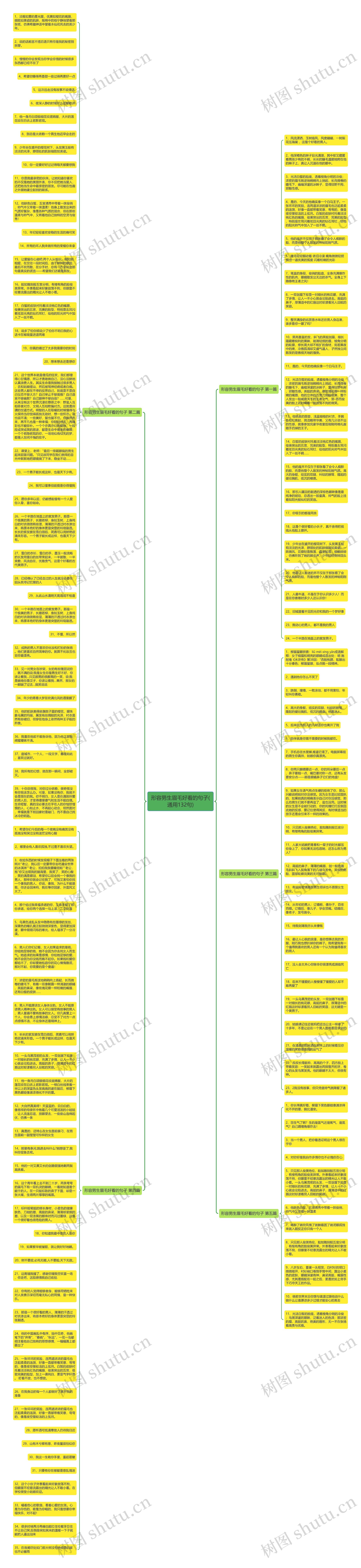 形容男生眉毛好看的句子(通用132句)思维导图