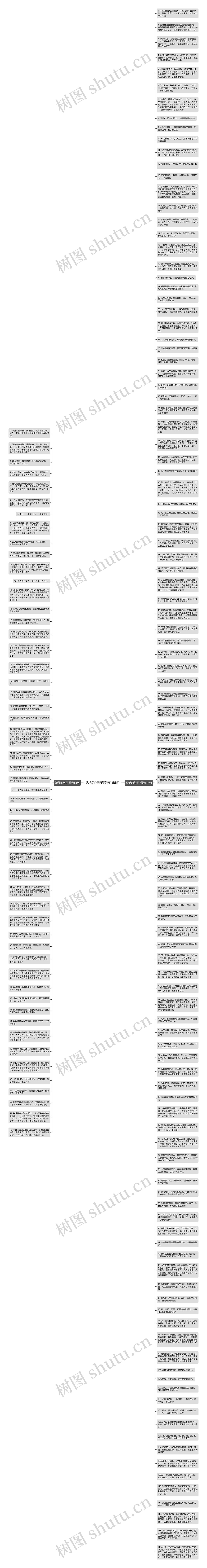 淡然的句子精选166句思维导图