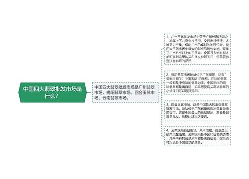 中国四大翡翠批发市场是什么？