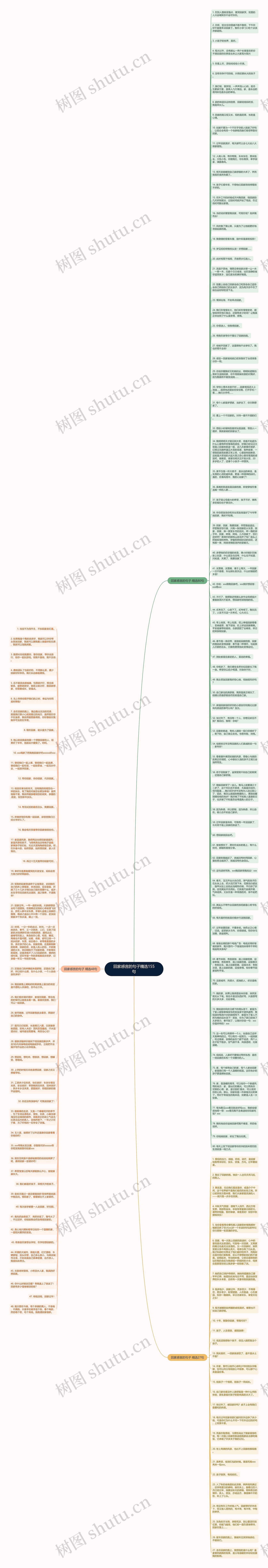 回家感言的句子精选155句思维导图