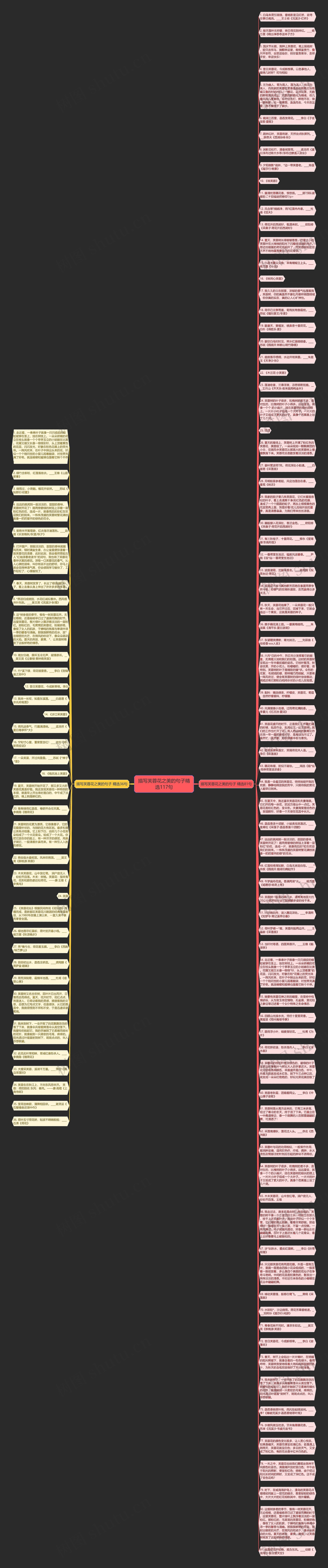 描写芙蓉花之美的句子精选117句思维导图