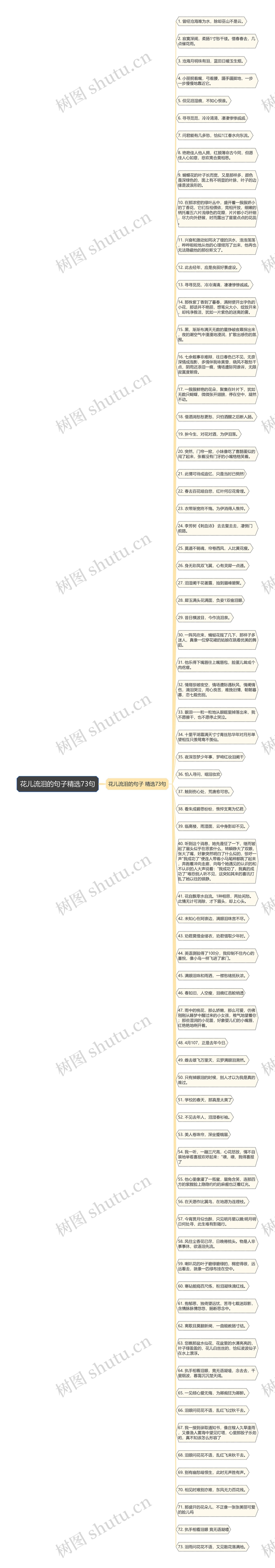 花儿流泪的句子精选73句思维导图