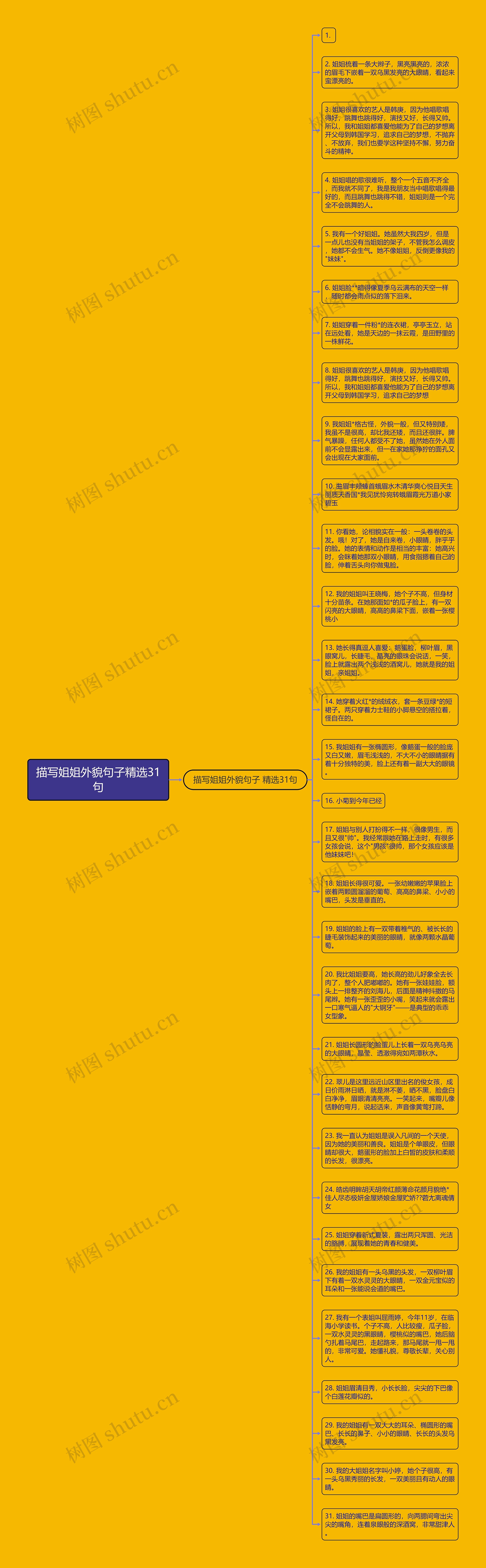 描写姐姐外貌句子精选31句思维导图