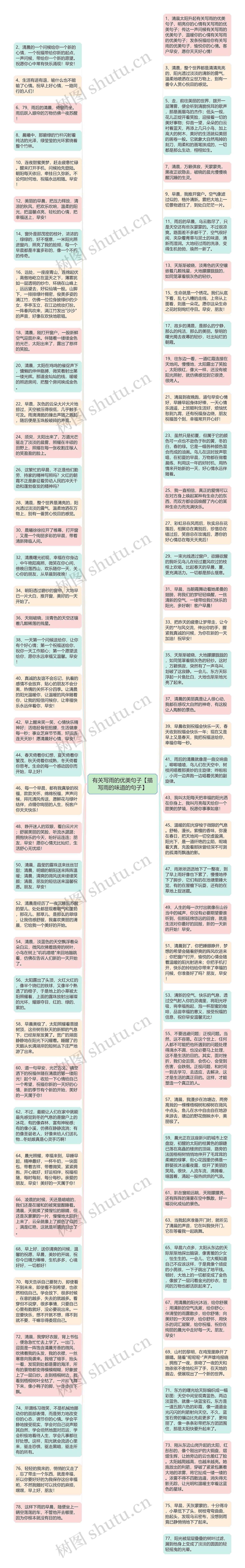 有关写雨的优美句子【描写雨的味道的句子】