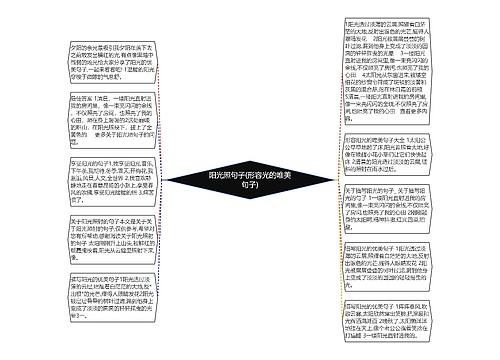 阳光照句子(形容光的唯美句子)