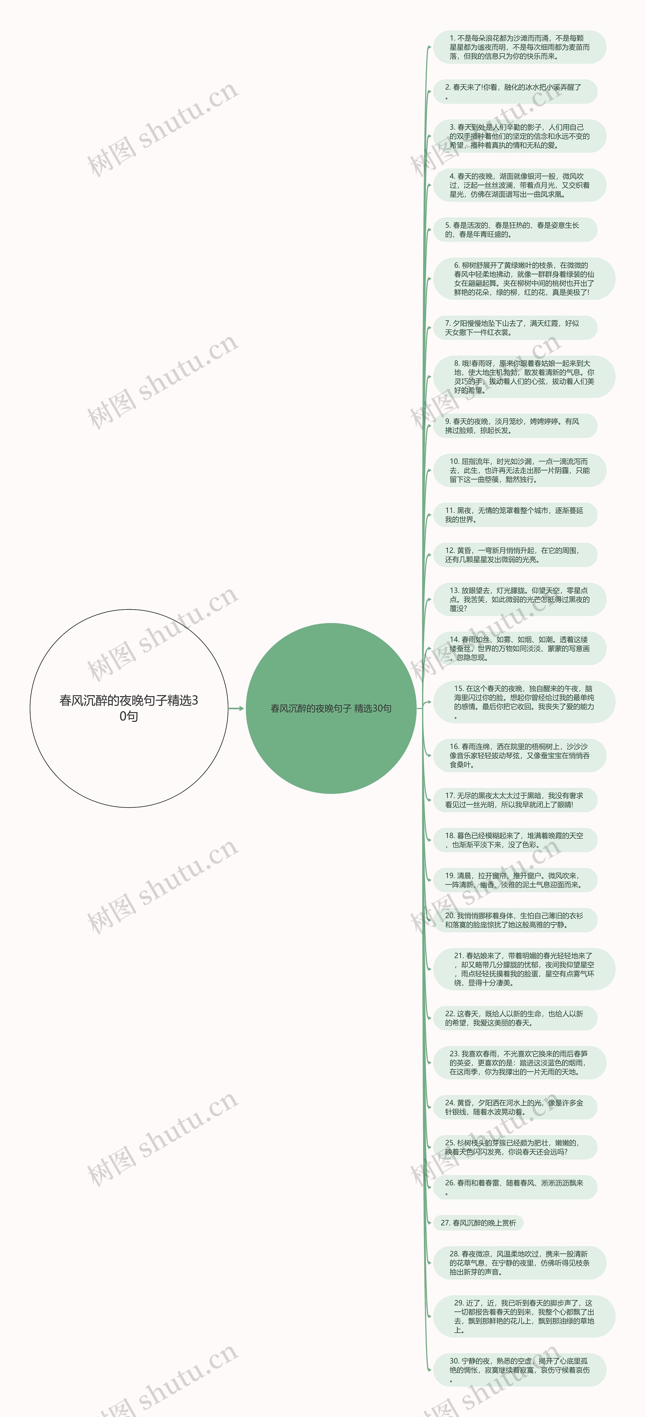 春风沉醉的夜晚句子精选30句思维导图