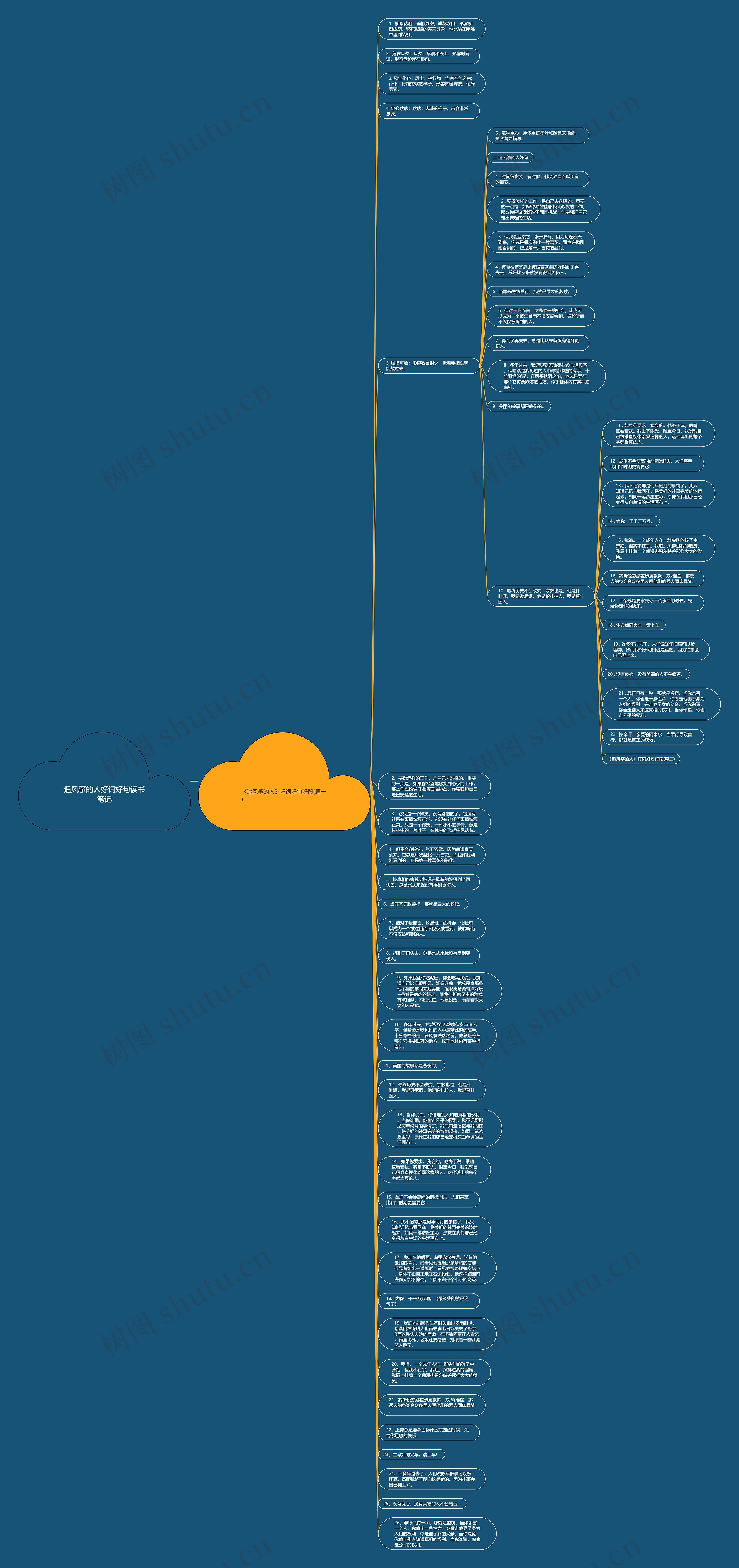 追风筝的人好词好句读书笔记思维导图