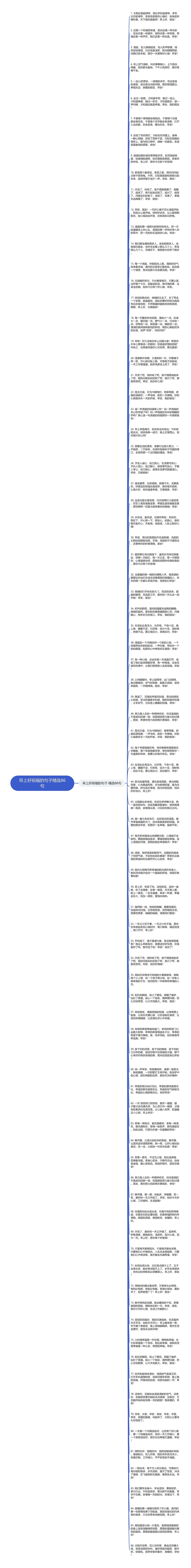 早上好祝福的句子精选86句