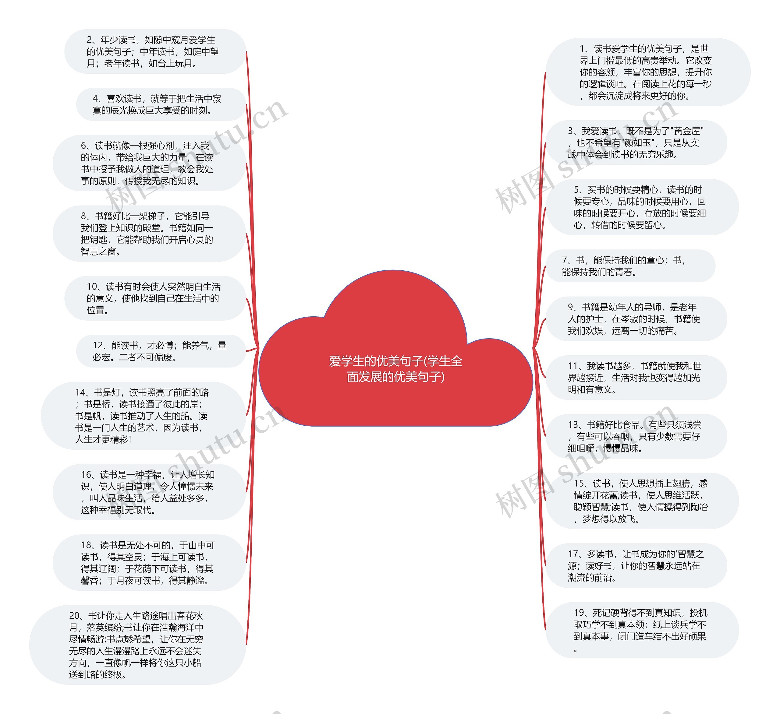 爱学生的优美句子(学生全面发展的优美句子)思维导图