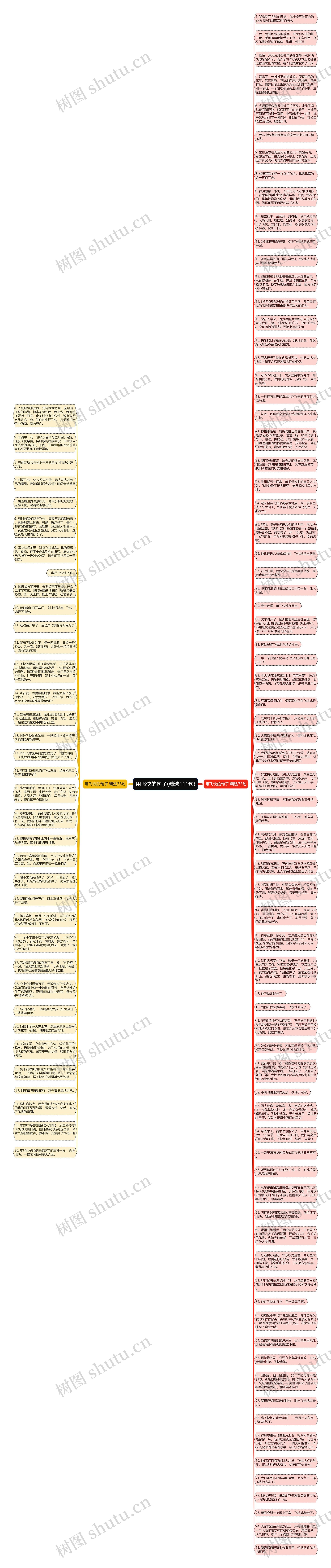 用飞快的句子(精选111句)思维导图
