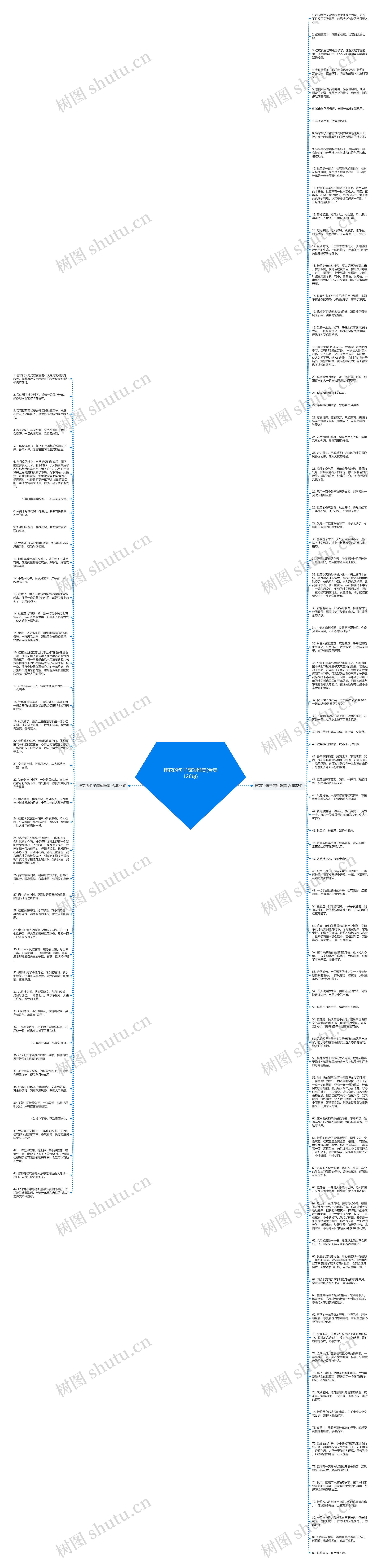 桂花的句子简短唯美(合集126句)思维导图