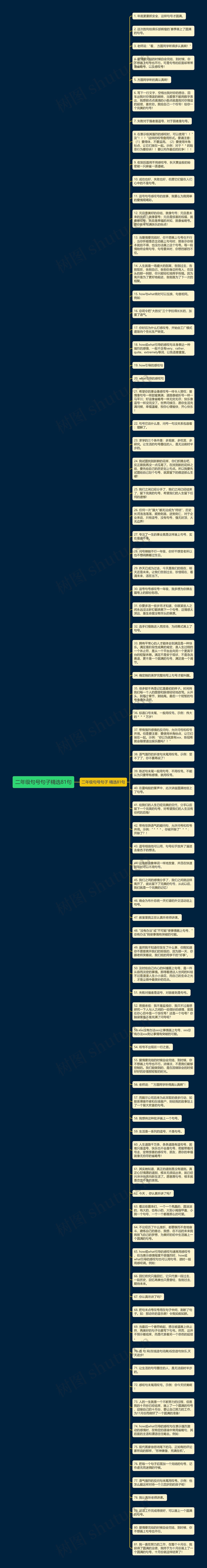 二年级句号句子精选81句思维导图