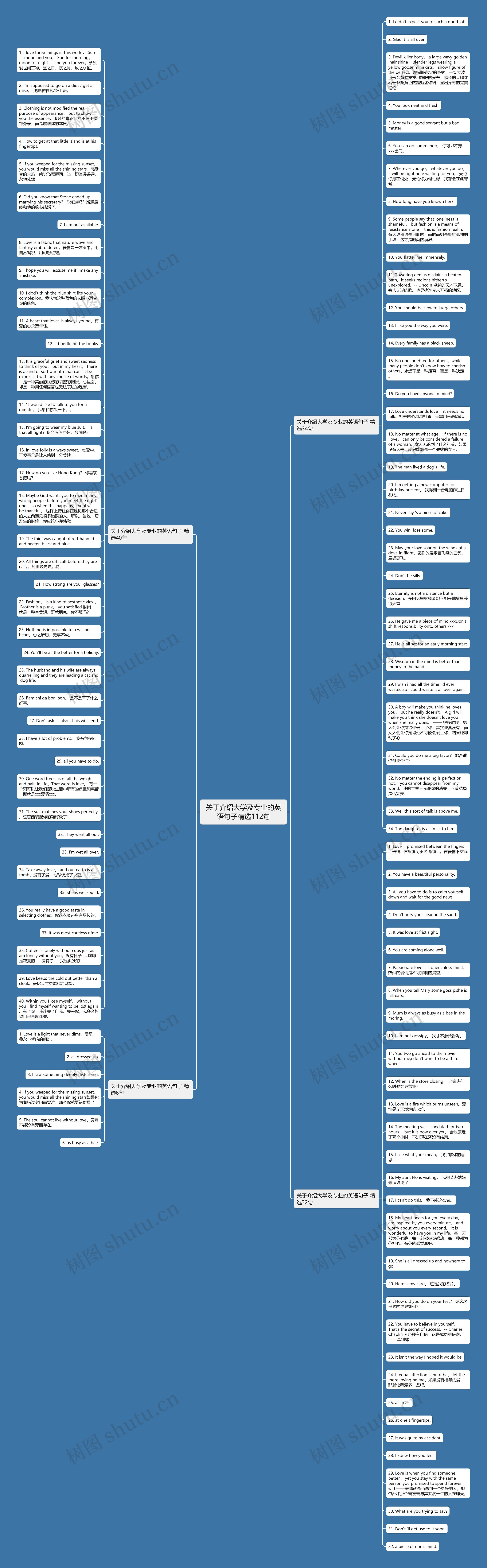 关于介绍大学及专业的英语句子精选112句