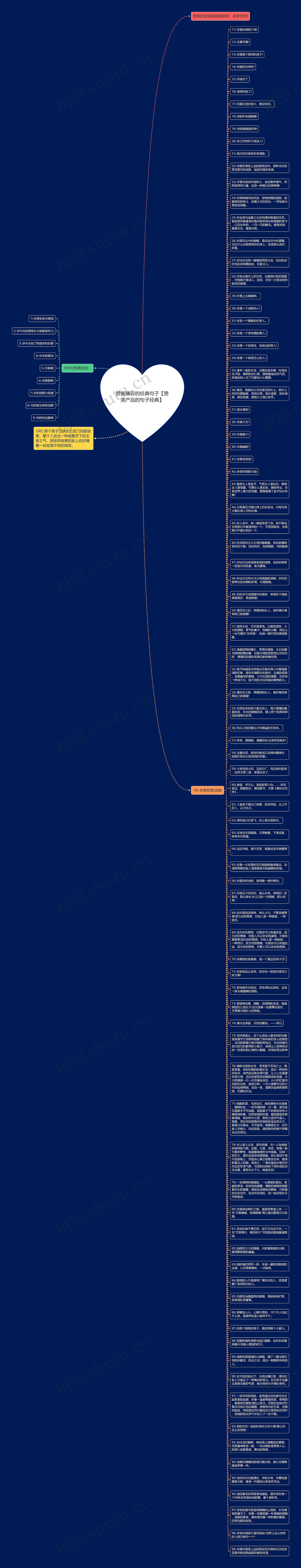 赞美精彩的经典句子【赞美产品的句子经典】思维导图