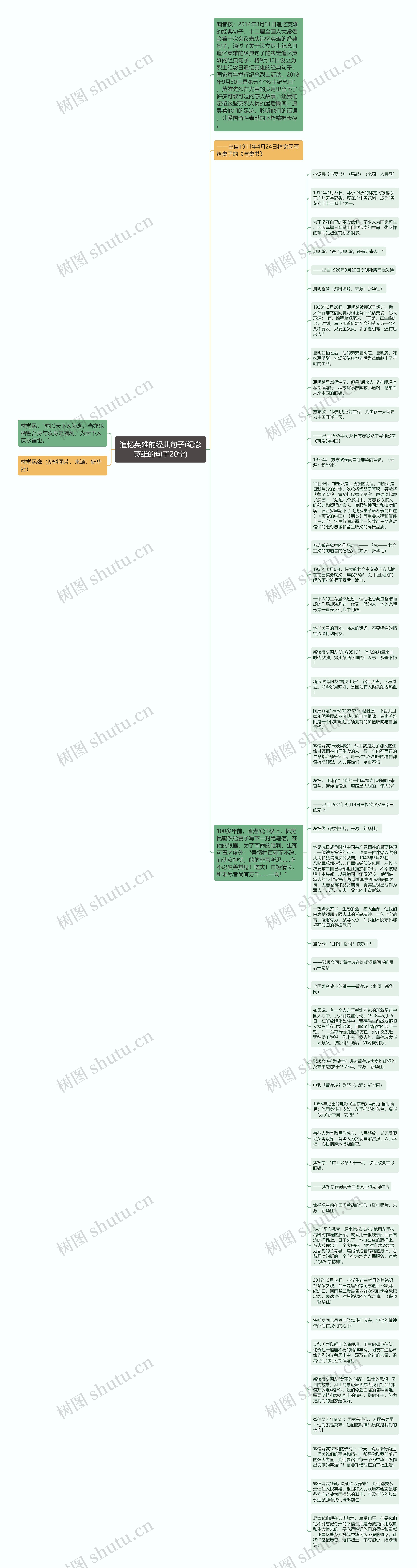 追忆英雄的经典句子(纪念英雄的句子20字)思维导图