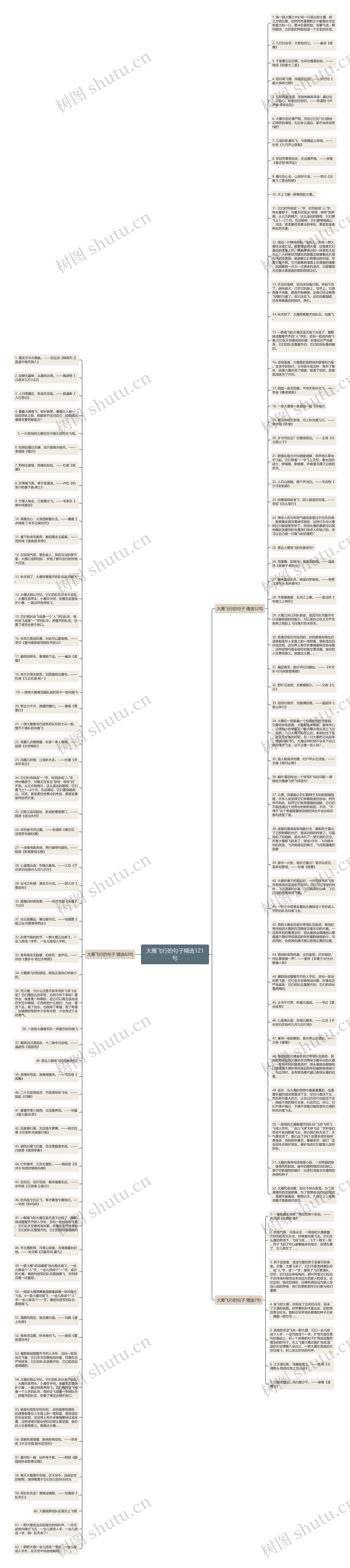 大雁飞行的句子精选121句思维导图