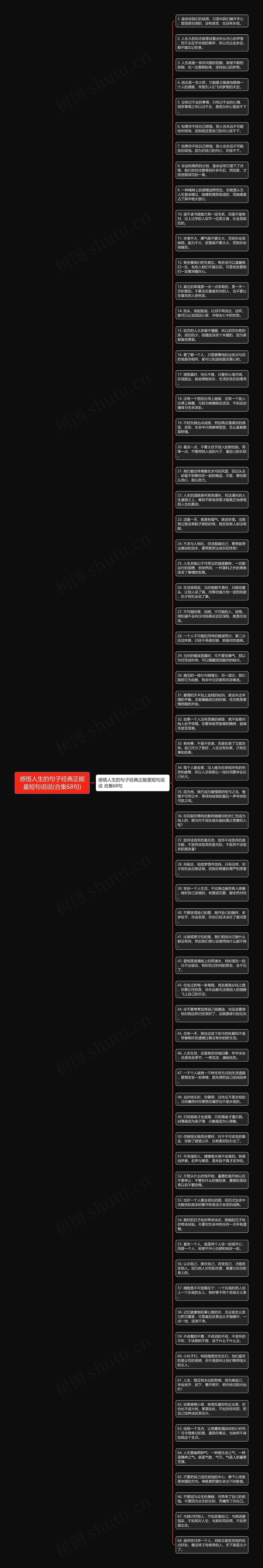 感悟人生的句子经典正能量短句说说(合集68句)思维导图