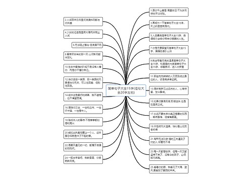 简单句子大全15字(佳句大全20字左右)