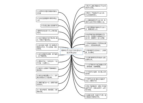 简单句子大全15字(佳句大全20字左右)