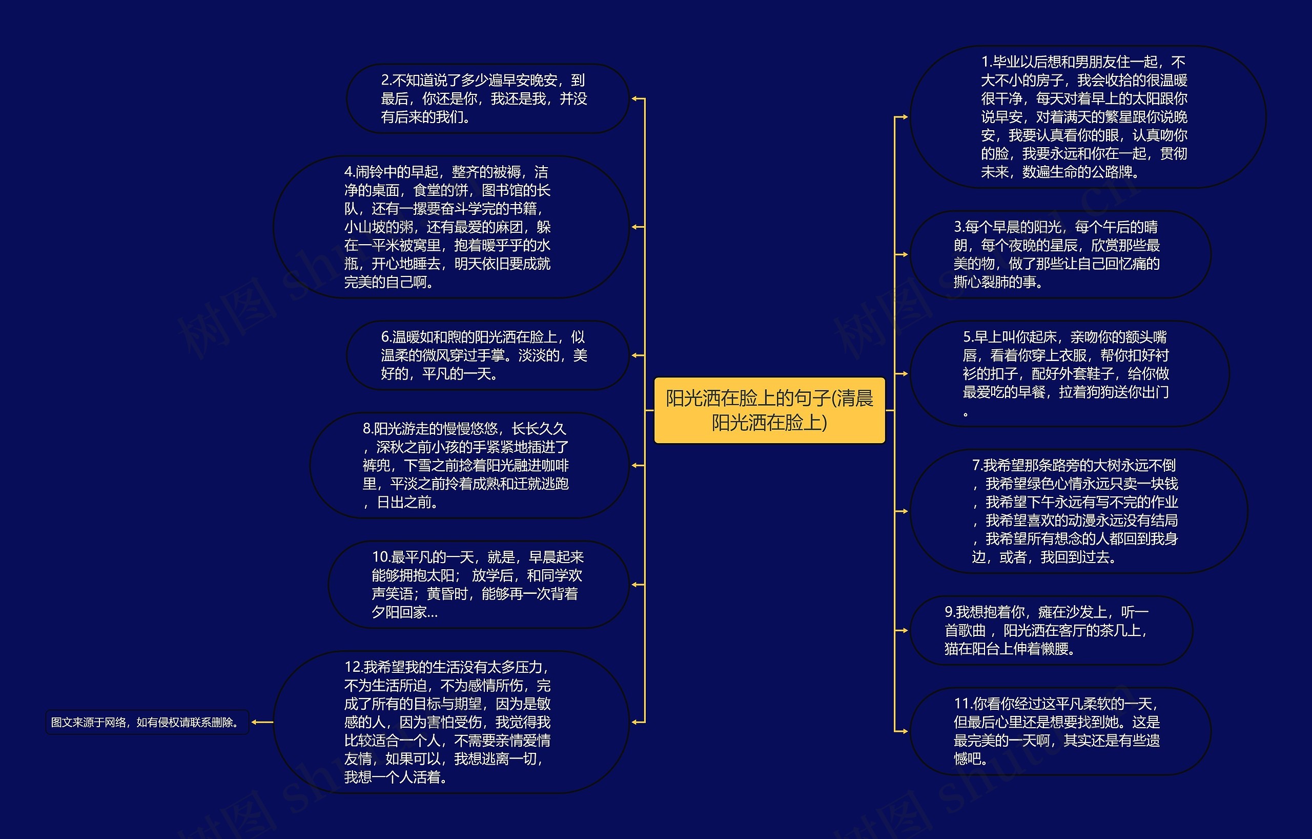 阳光洒在脸上的句子(清晨阳光洒在脸上)思维导图