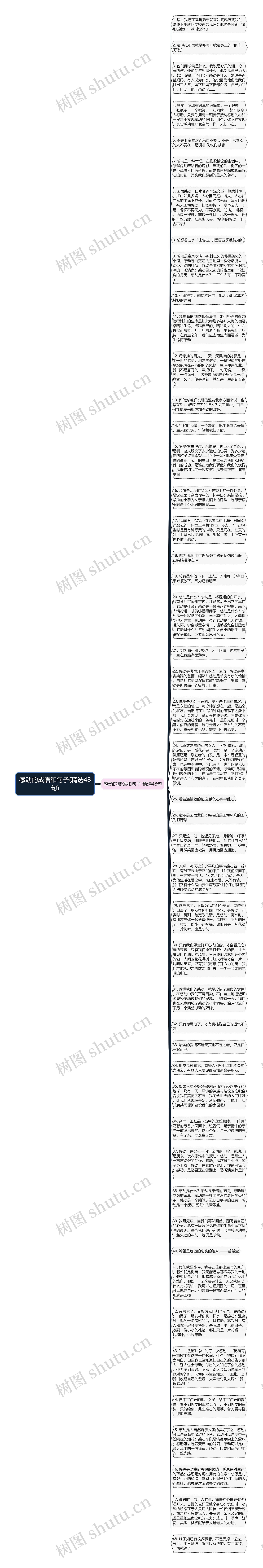 感动的成语和句子(精选48句)思维导图