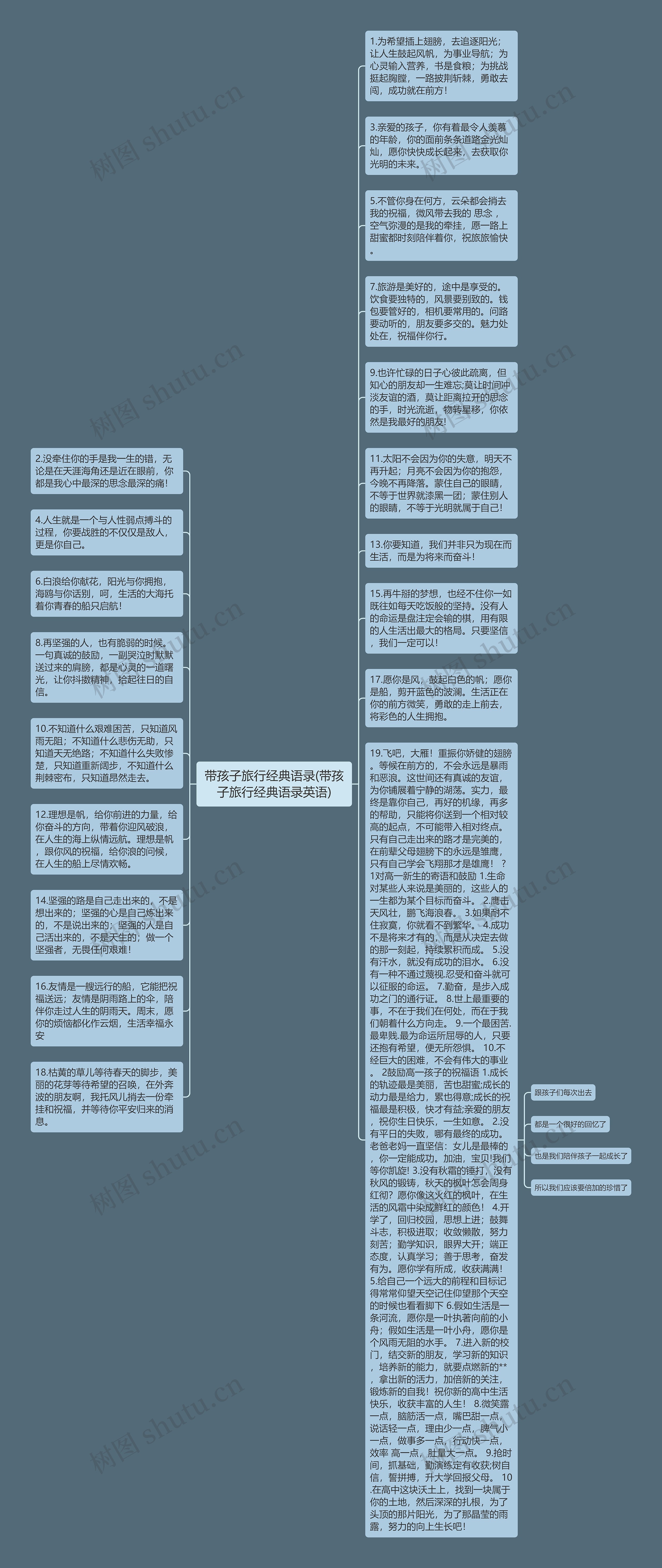 带孩子旅行经典语录(带孩子旅行经典语录英语)思维导图