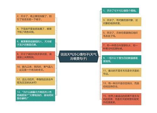 说说天气冷心情句子(天气冷唯美句子)