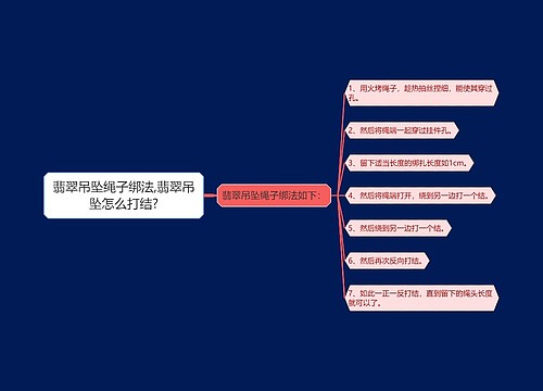 翡翠吊坠绳子绑法,翡翠吊坠怎么打结?