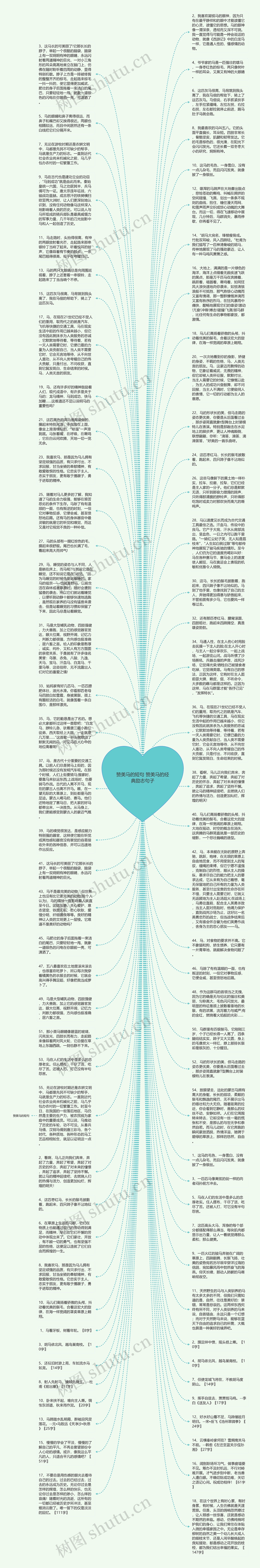 赞美马的短句 赞美马的经典励志句子思维导图