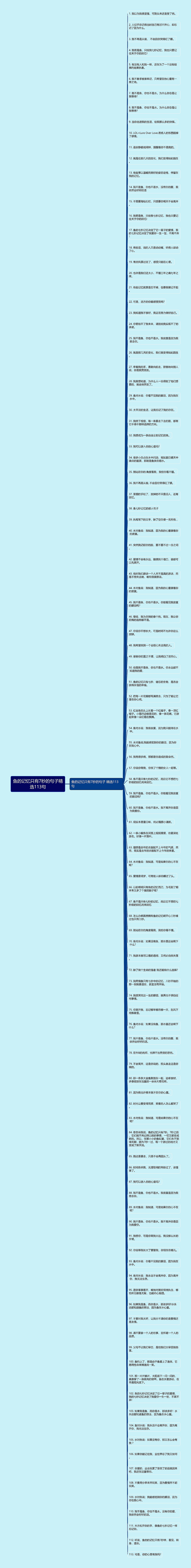 鱼的记忆只有7秒的句子精选113句