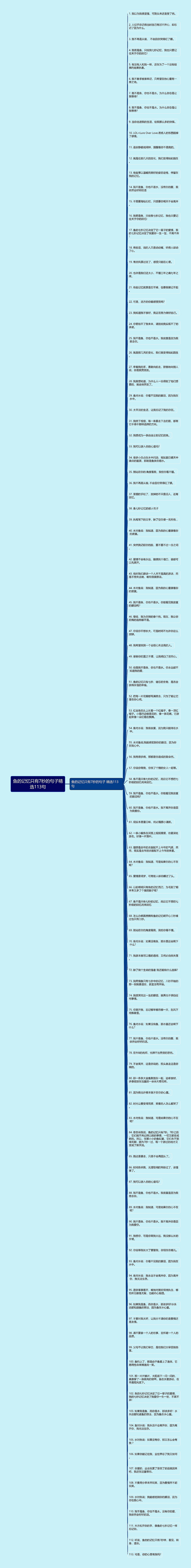 鱼的记忆只有7秒的句子精选113句思维导图