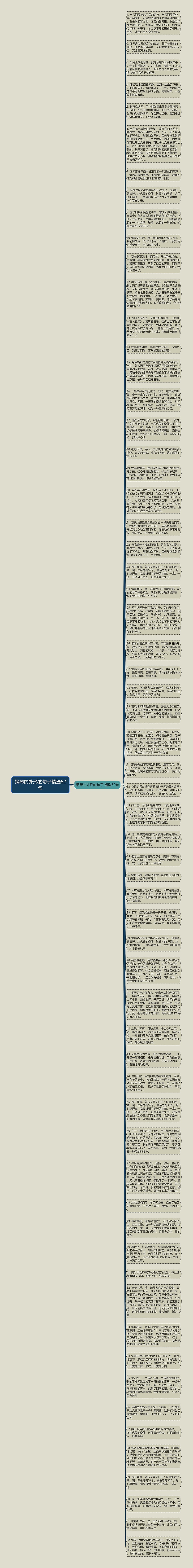 钢琴的外形的句子精选62句