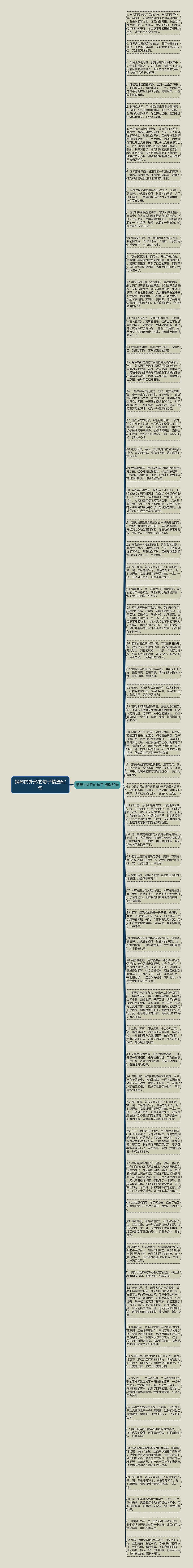 钢琴的外形的句子精选62句思维导图