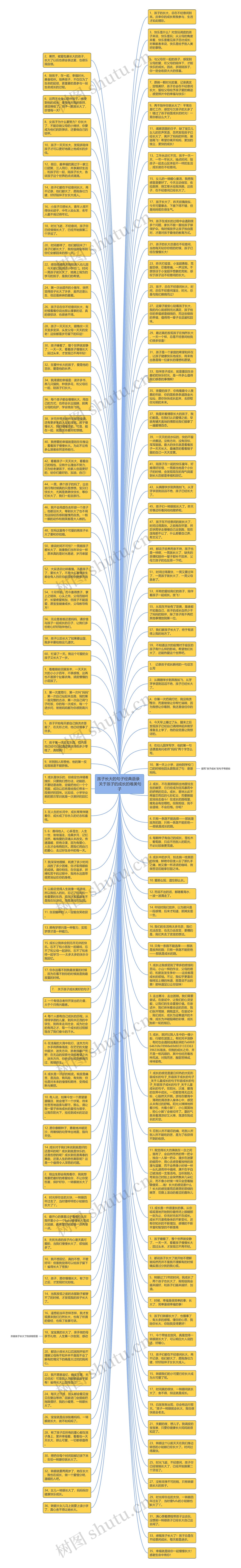 孩子长大的句子经典语录   关于孩子的成长的唯美句子思维导图