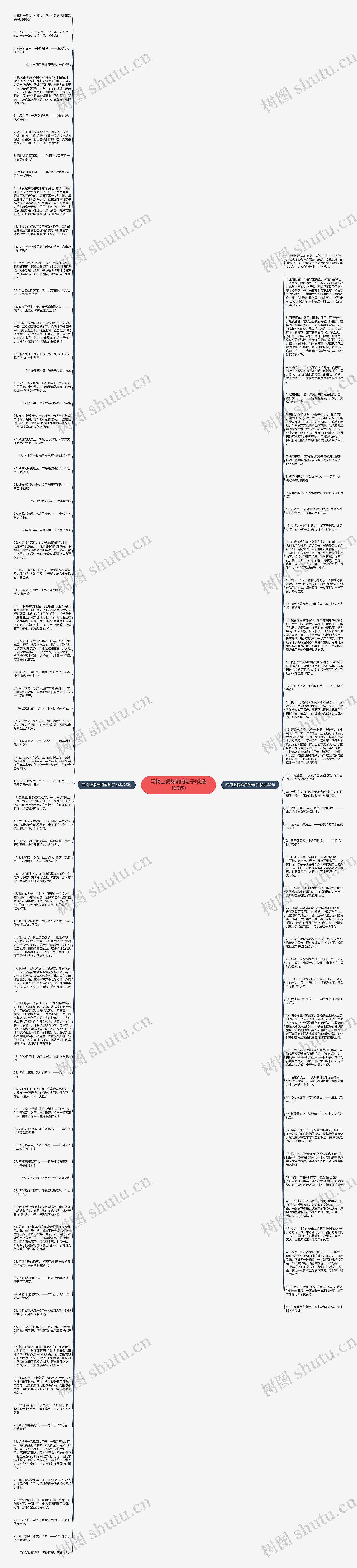 写树上很热闹的句子(优选120句)思维导图高清图 写树上很热闹的句子(优选120句)思维导图