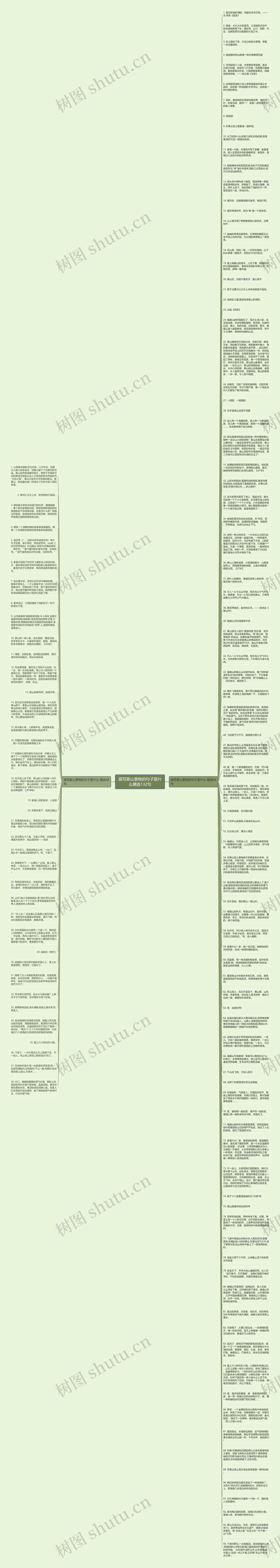 描写泰山景物的句子是什么精选132句思维导图