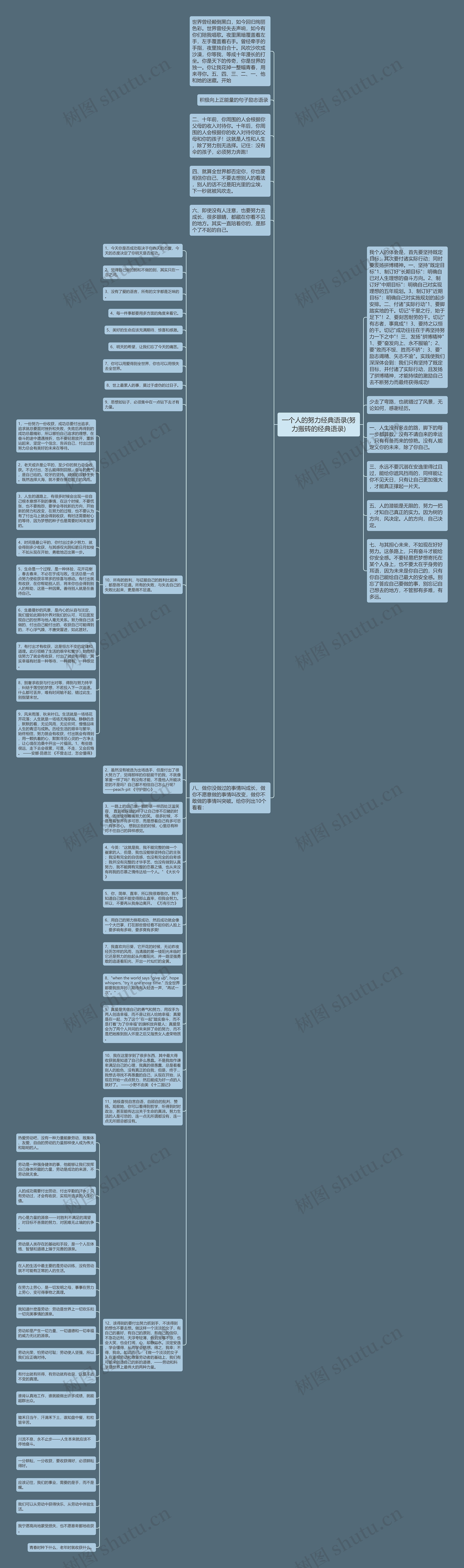 一个人的努力经典语录(努力搬砖的经典语录)思维导图