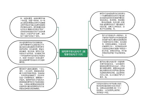 描写季节变化的句子_(描写季节的句子15字)