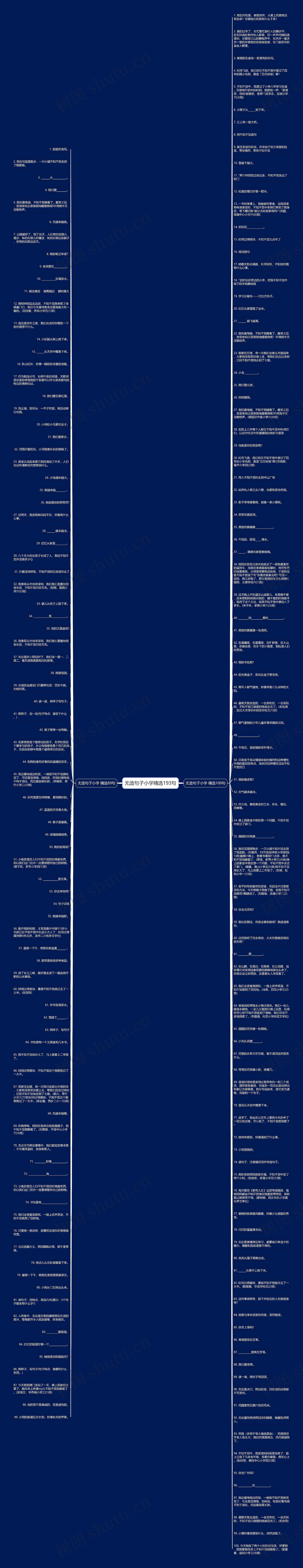 无造句子小学精选193句思维导图