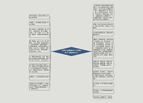 对军人的赞美句子【形容军人气质的句子】