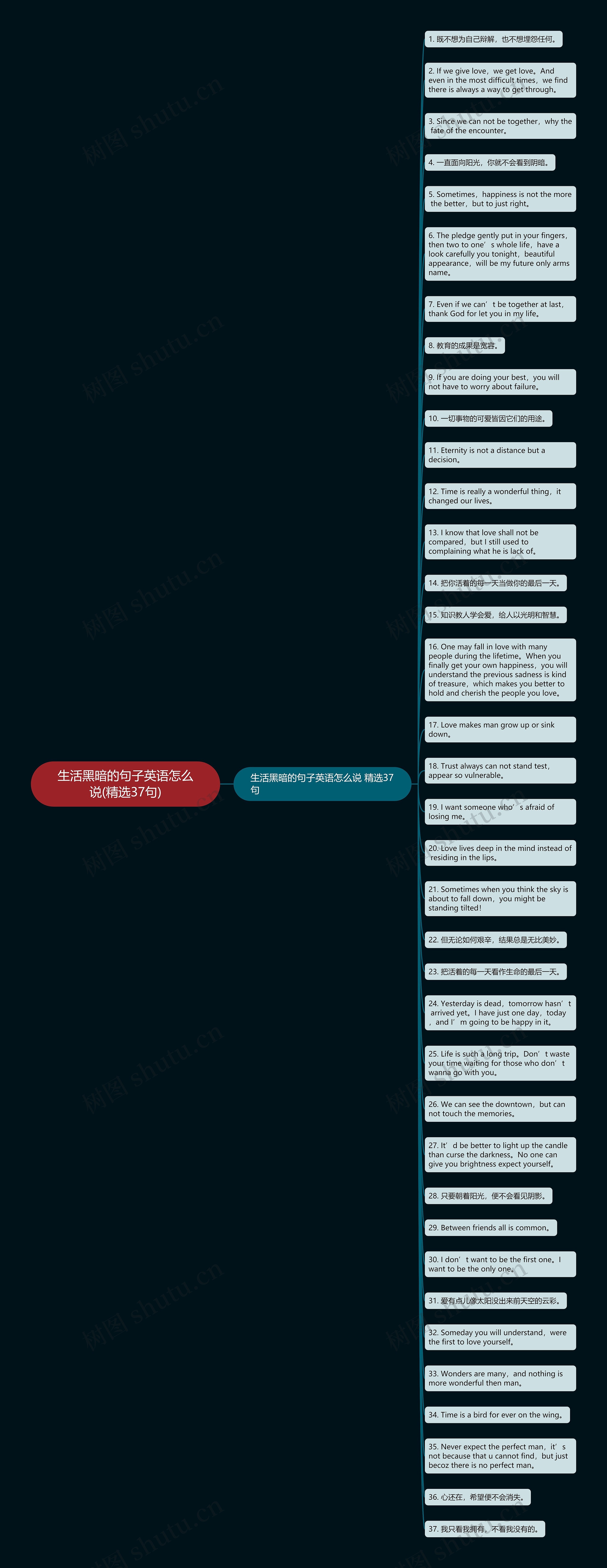 生活黑暗的句子英语怎么说(精选37句)思维导图